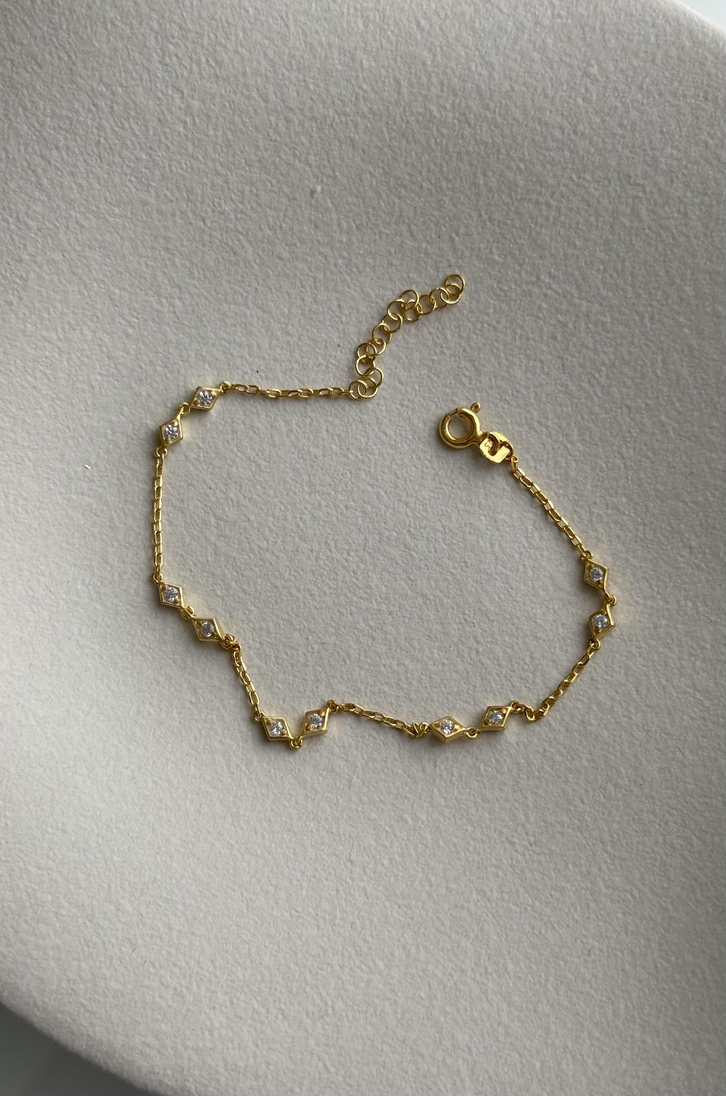 925 Gümüş | Minimal Taşlı İnce Kelepçe