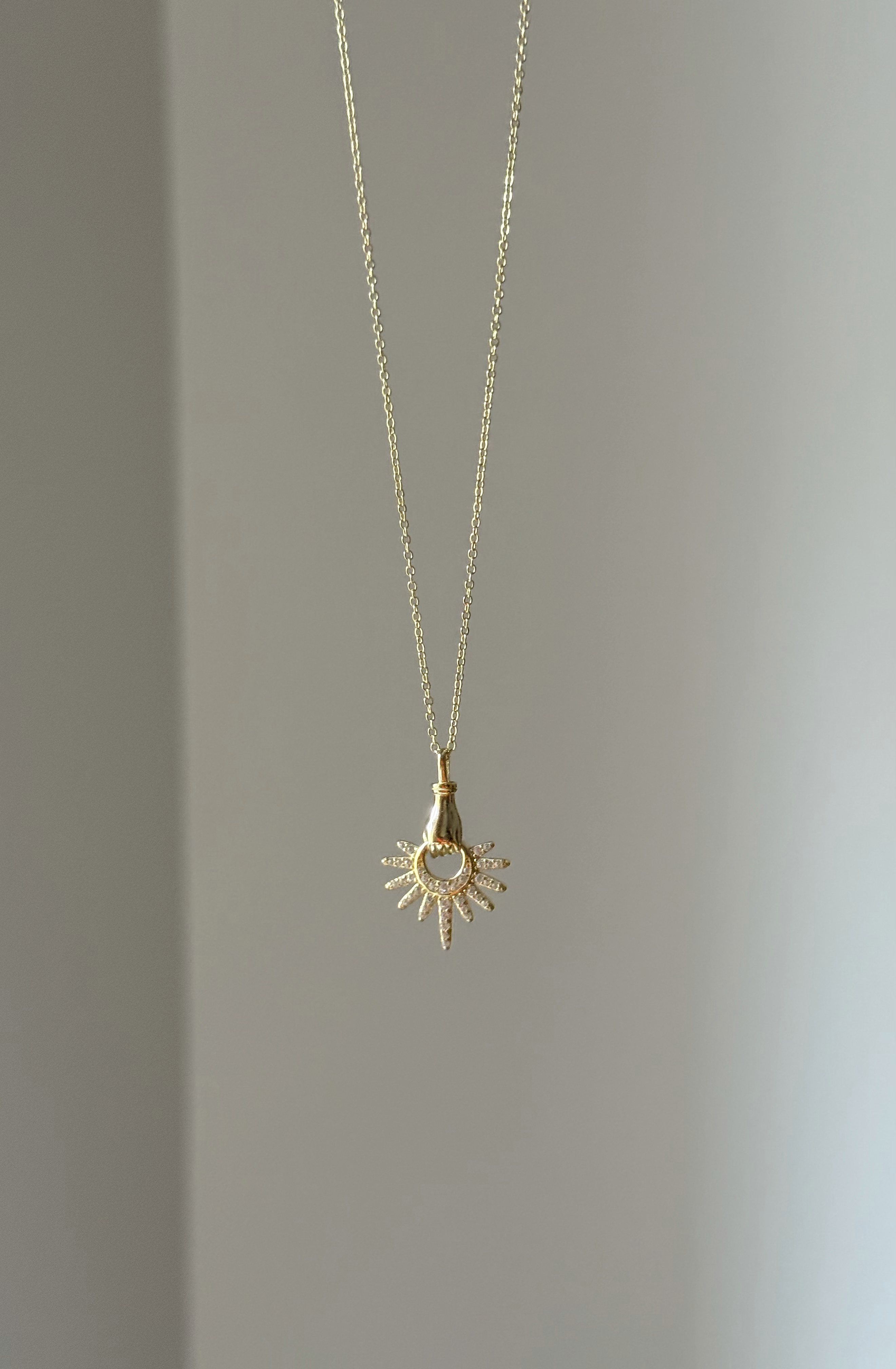 925 Gümüş | Taşlı Güneş Kolye