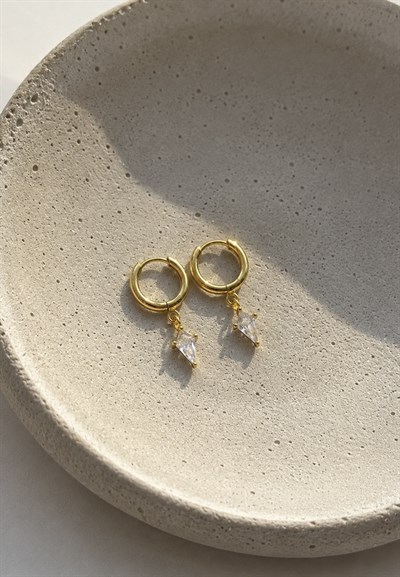 925 Gümüş | Mini Kristal Küpe