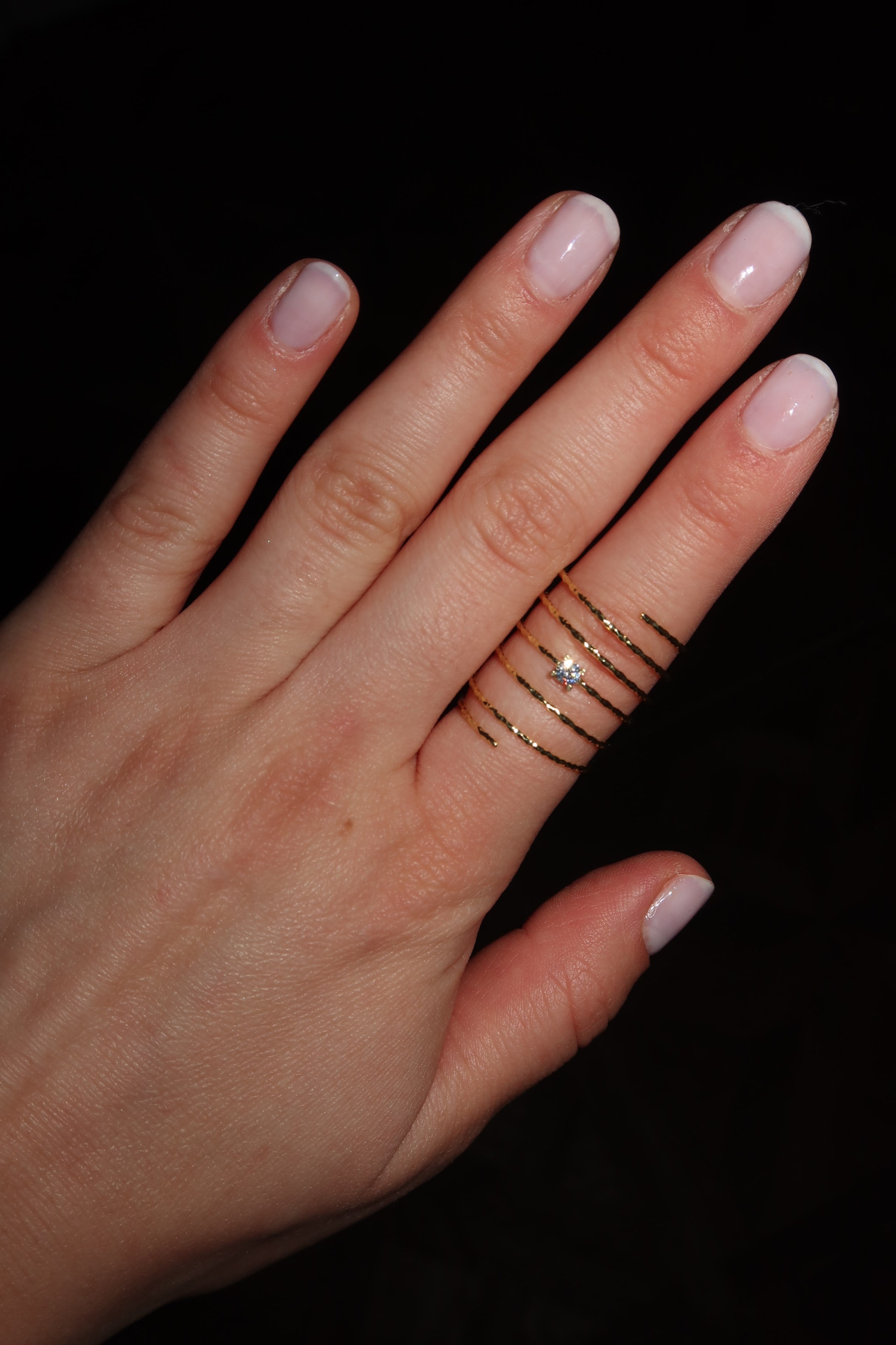 925 Gümüş | 5 Sıralı Tek Taşlı Yüzük