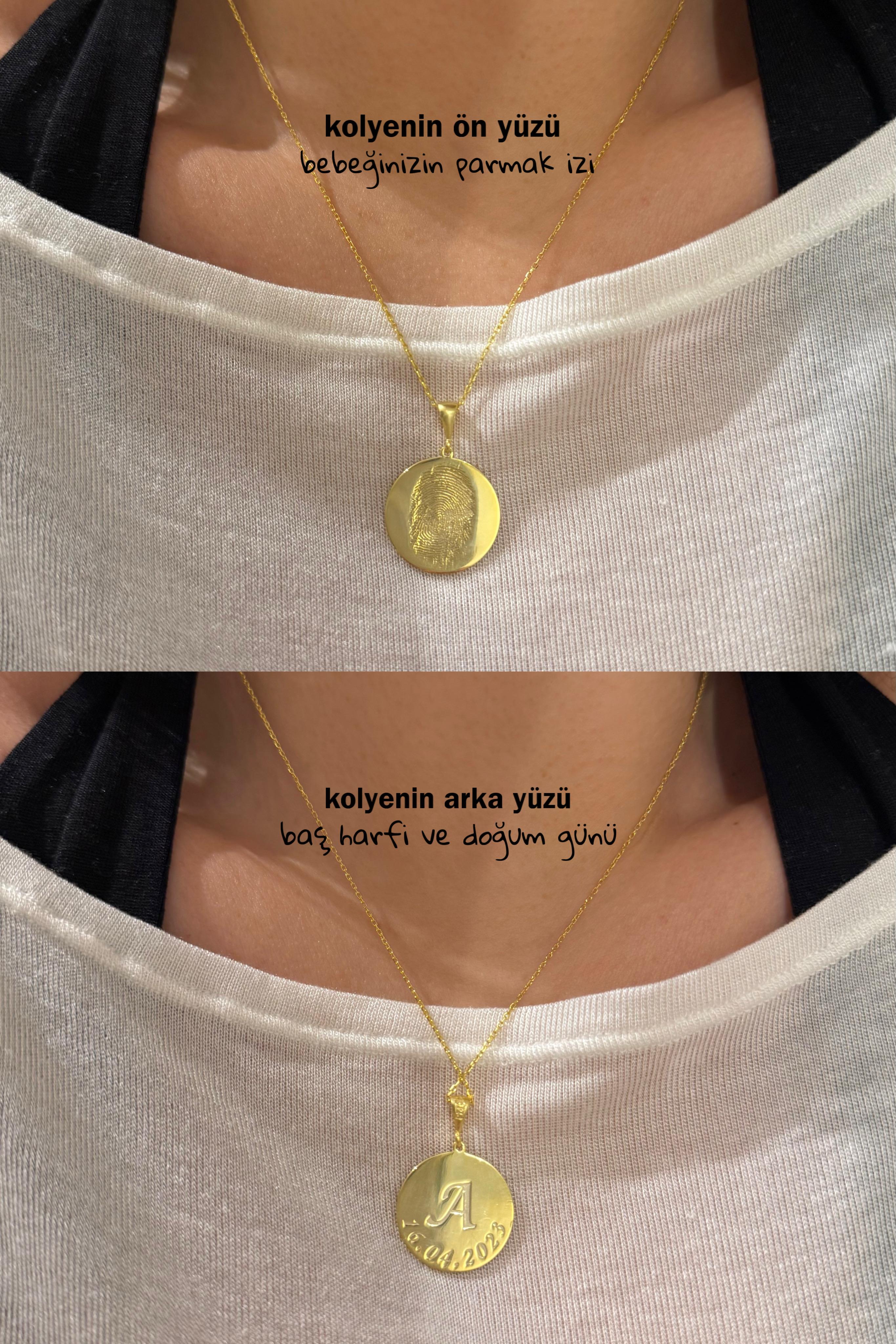 925 Gümüş | Bebek Parmak İzi Kolye