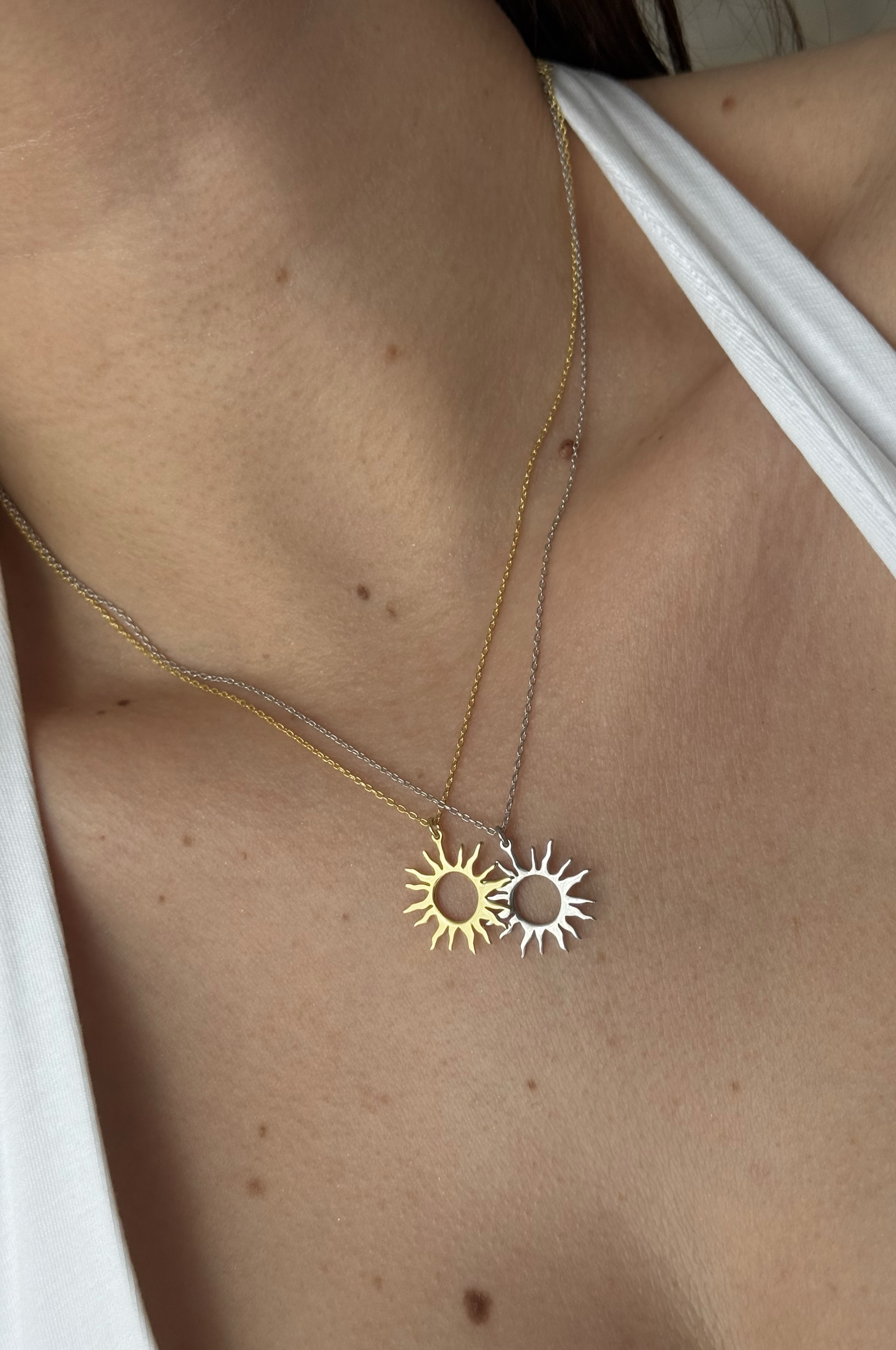 925 Gümüş | Çizgisel Güneş Kolye