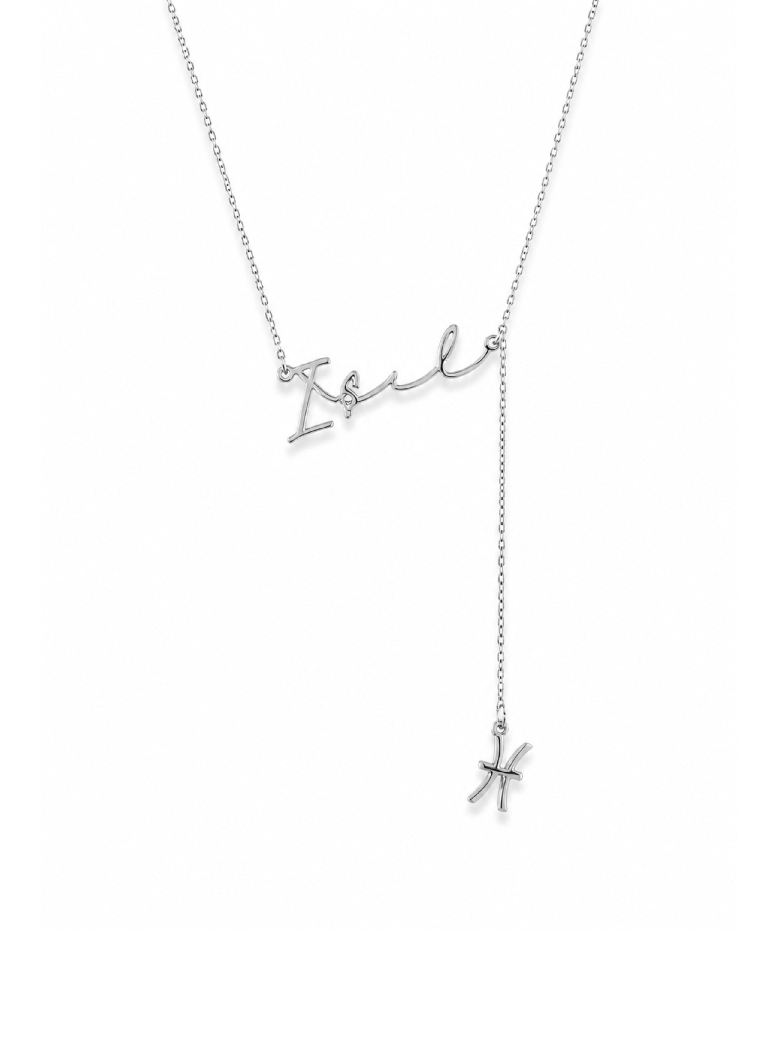 925 Silver | Name & Zodiac Sign Necklace