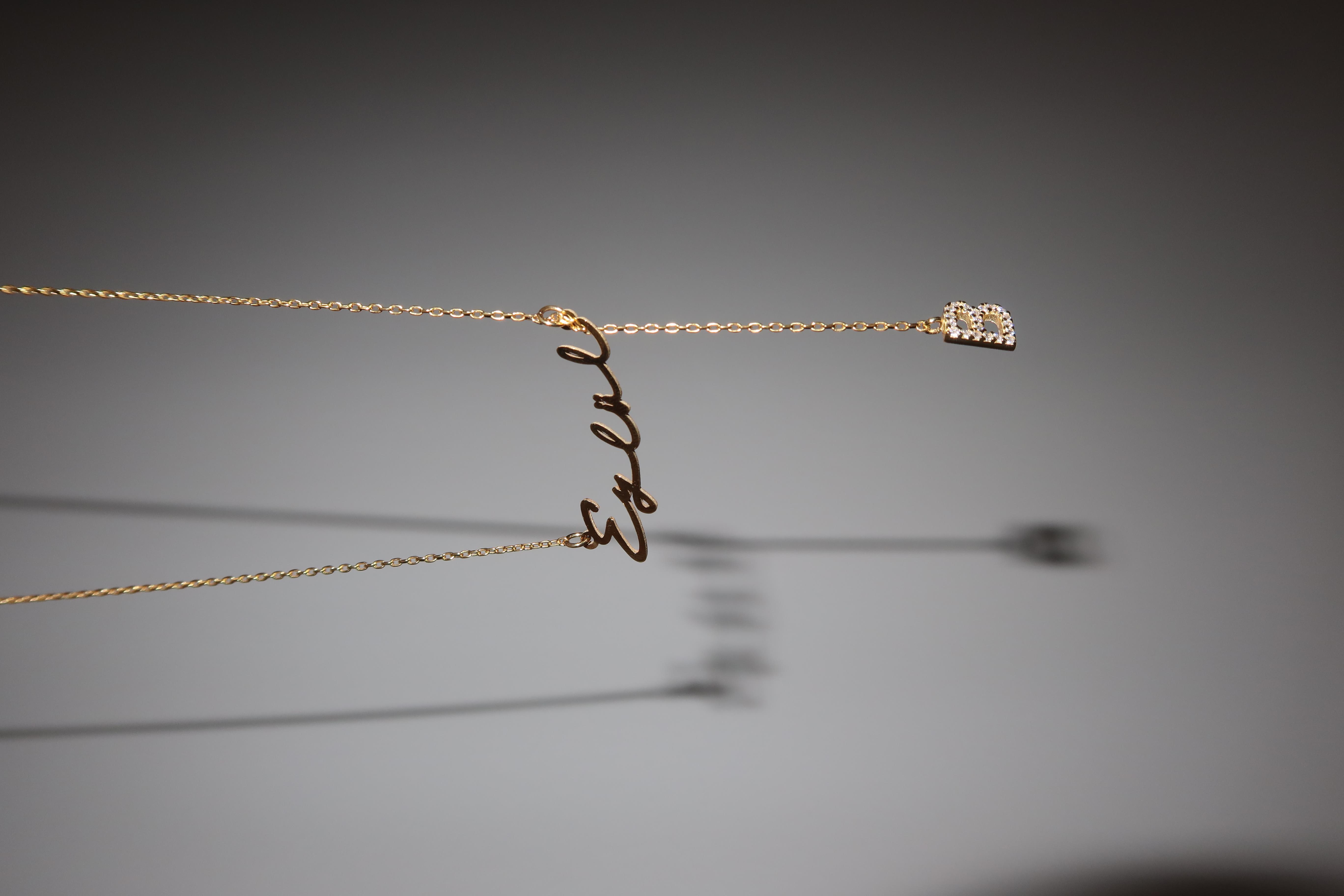 925 Gümüş | İstediğini Yazdır Sallantılı Harf Kolye 