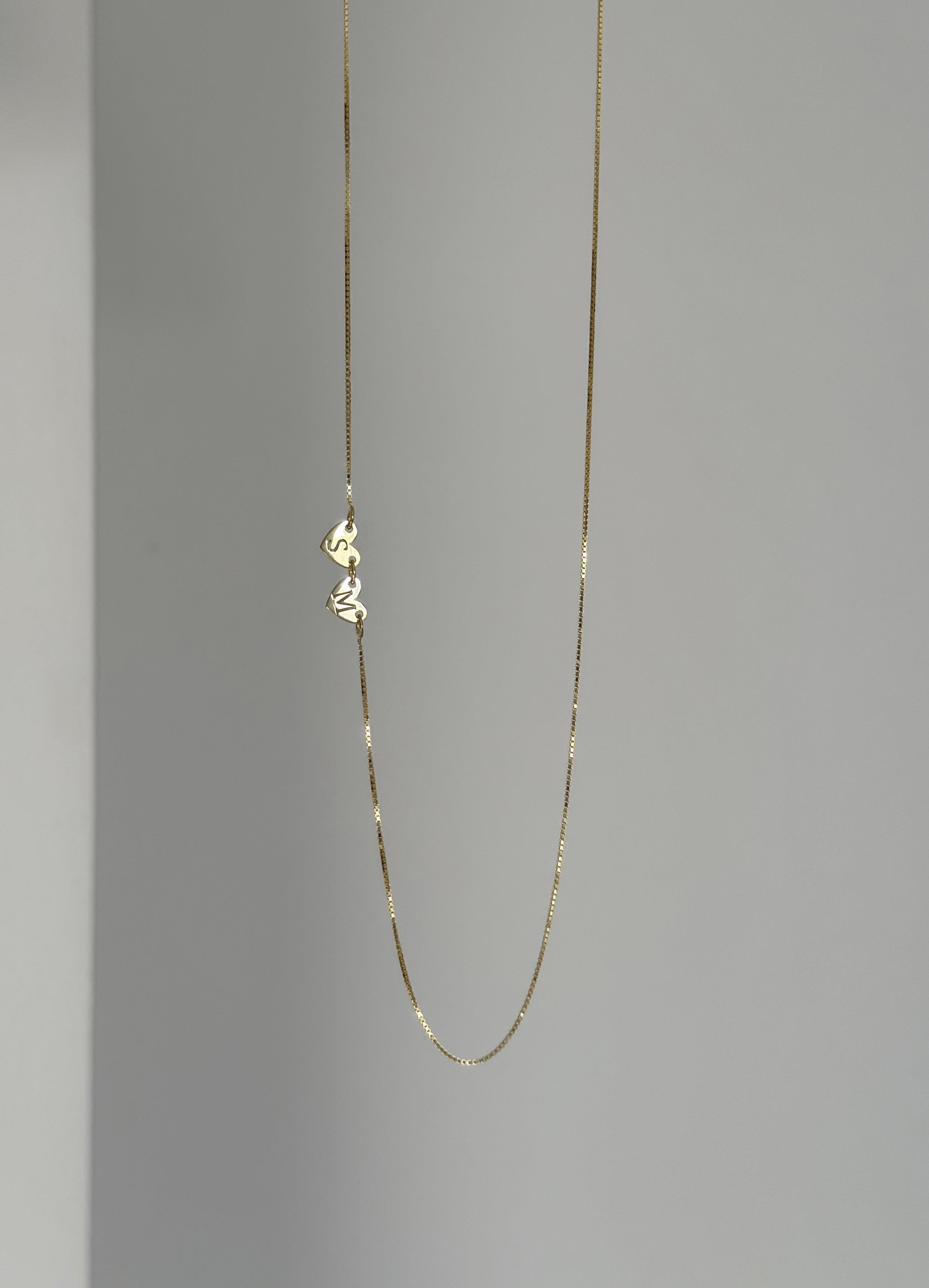 925 Gümüş | Kalp Pullu 2 Harf Kolye