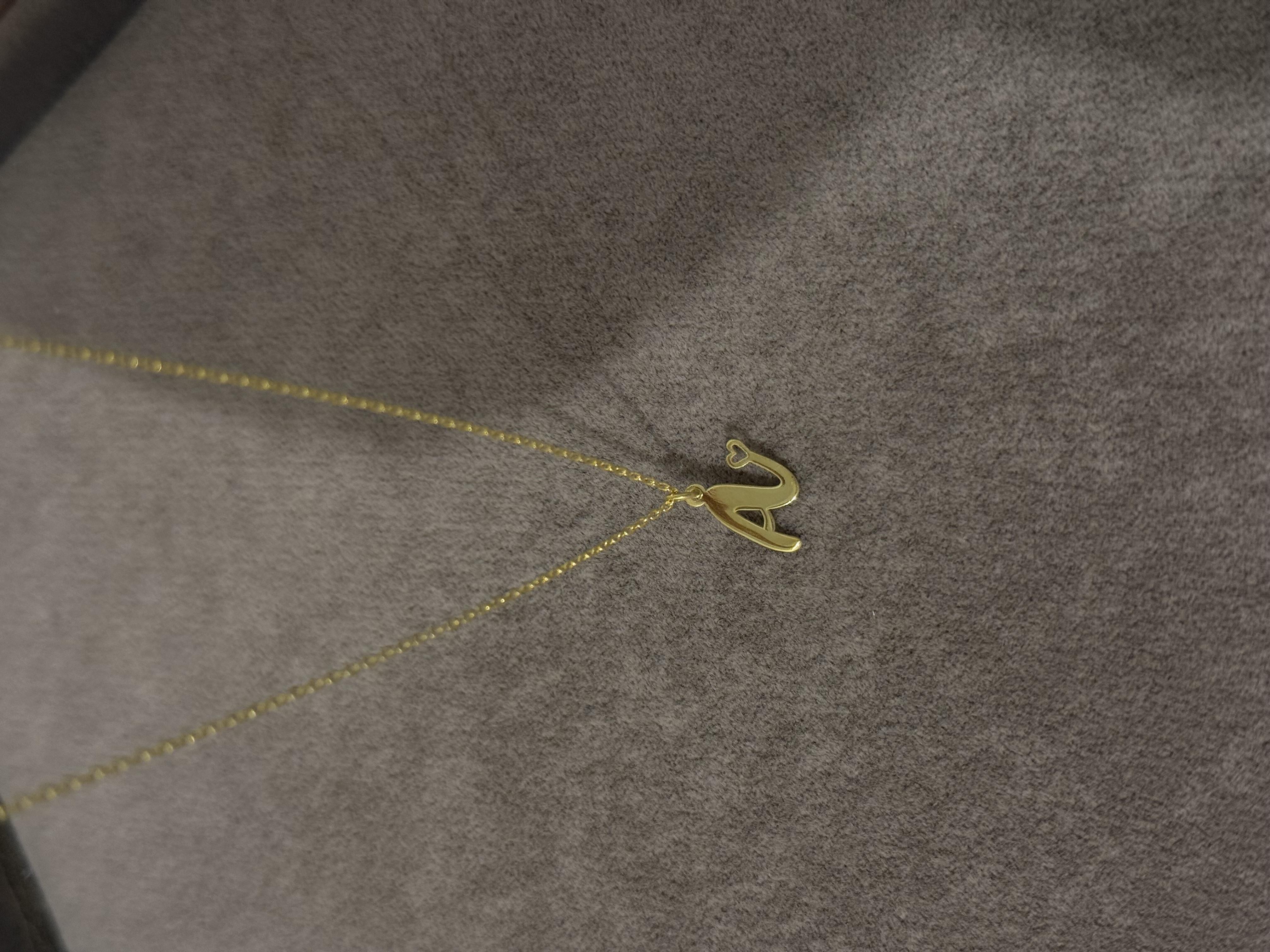 925 Gümüş | Mini Kalpli Harf Kolye 