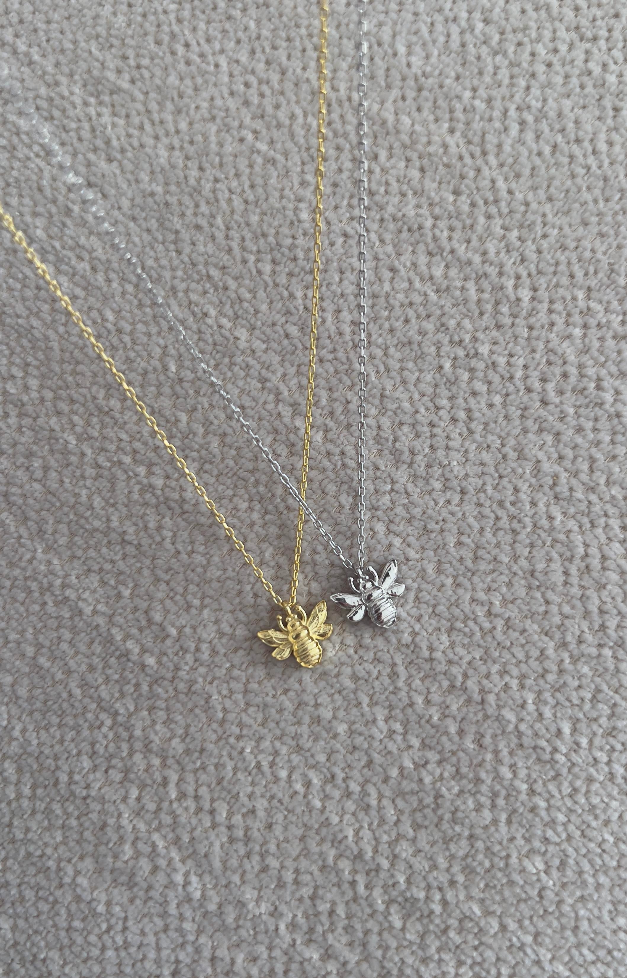 925 Gümüş | Minimal Arı Kolye