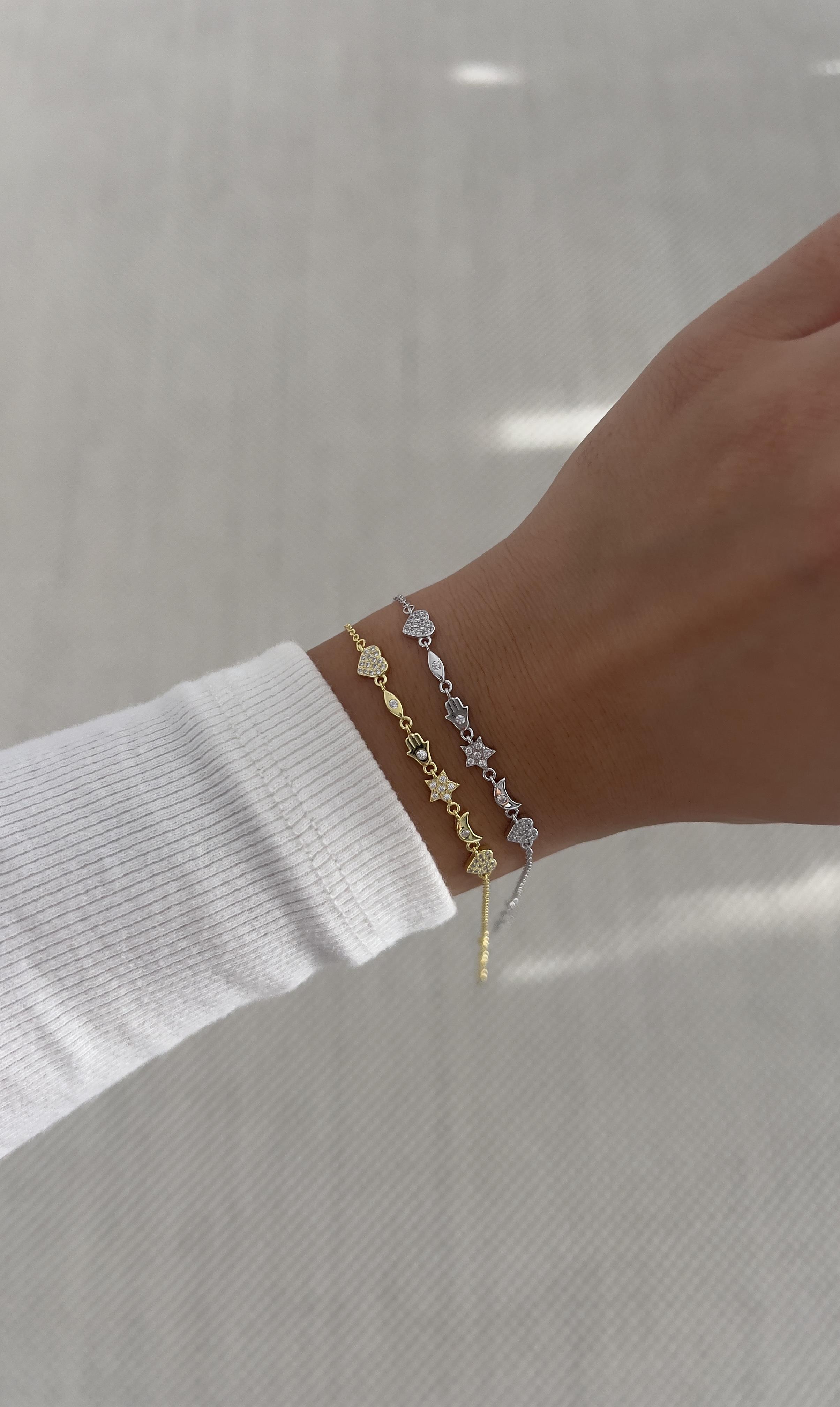 925 Gümüş | Minimal Charm Bileklik