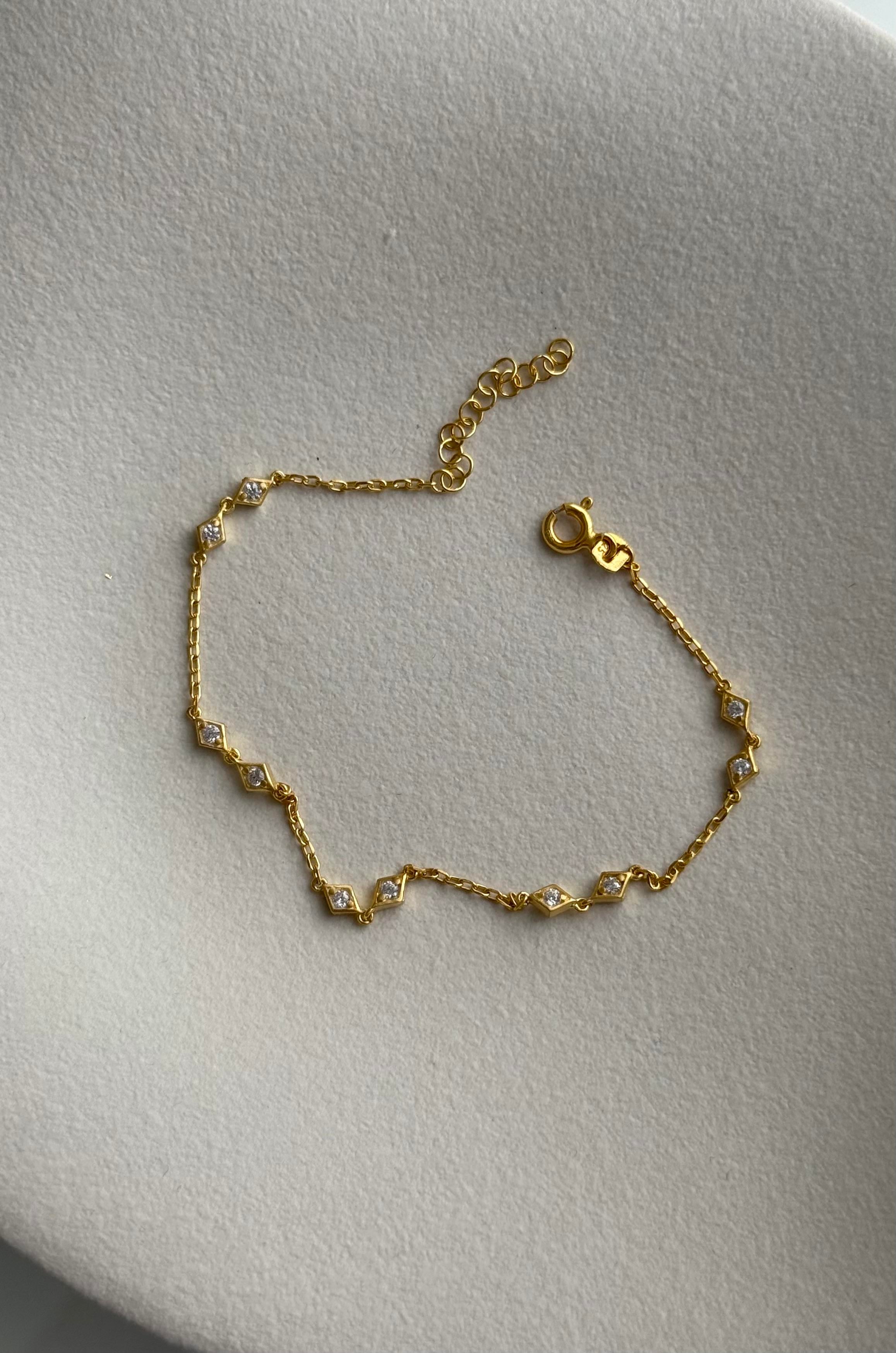 925 Gümüş | Minimal Taşlı İnce Kelepçe