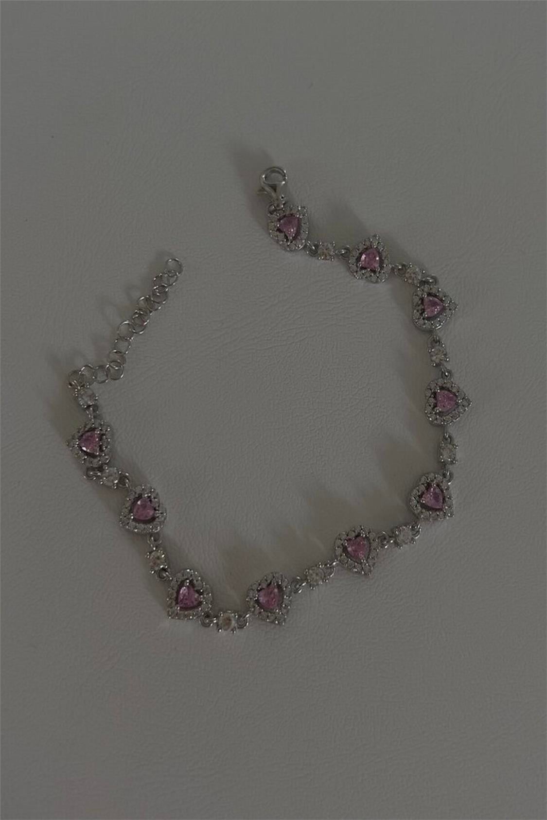 925 Gümüş | Pink Love Bomb Bileklik 