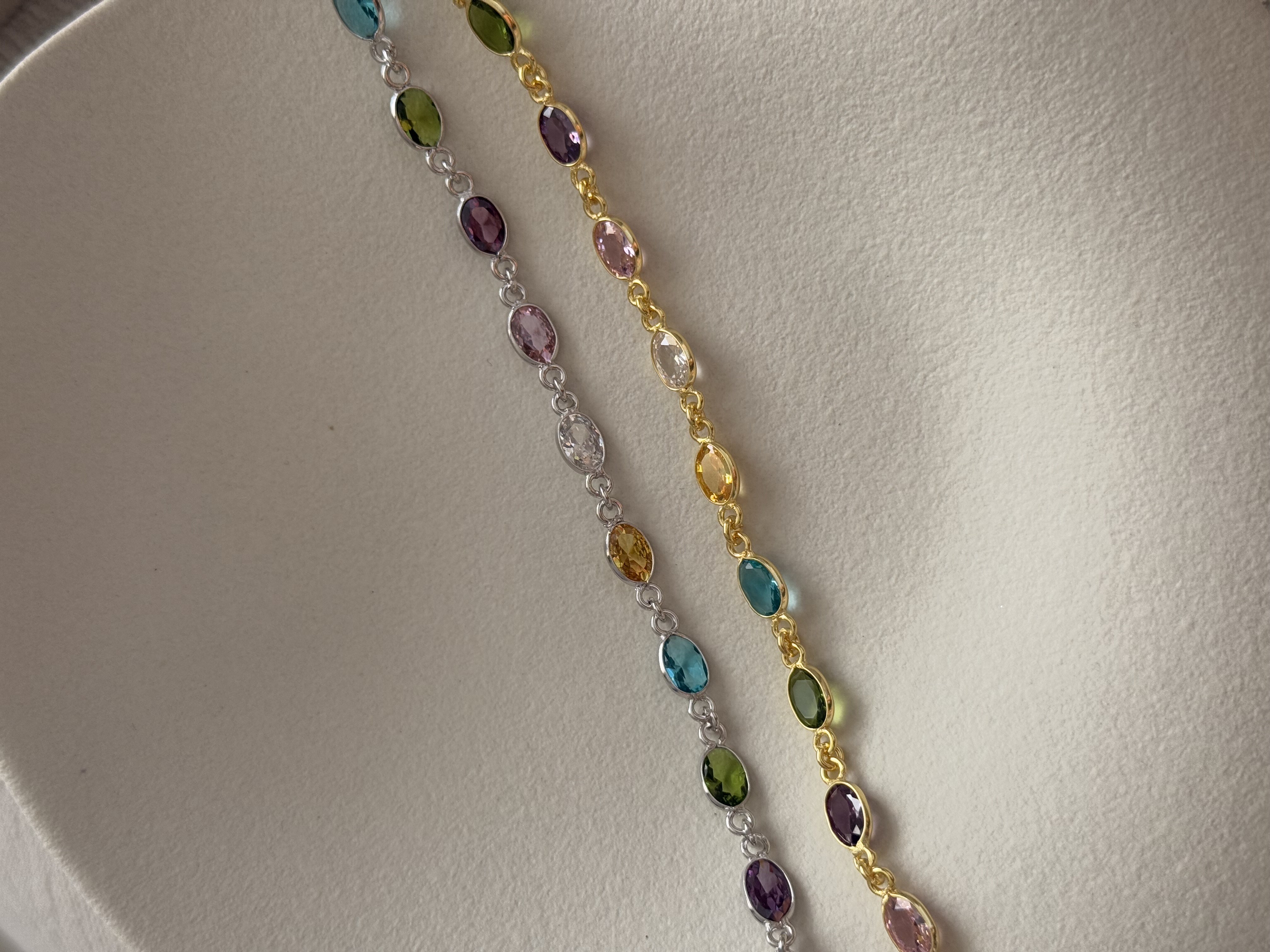 925 Silver | Colorful Crystal Bracelet