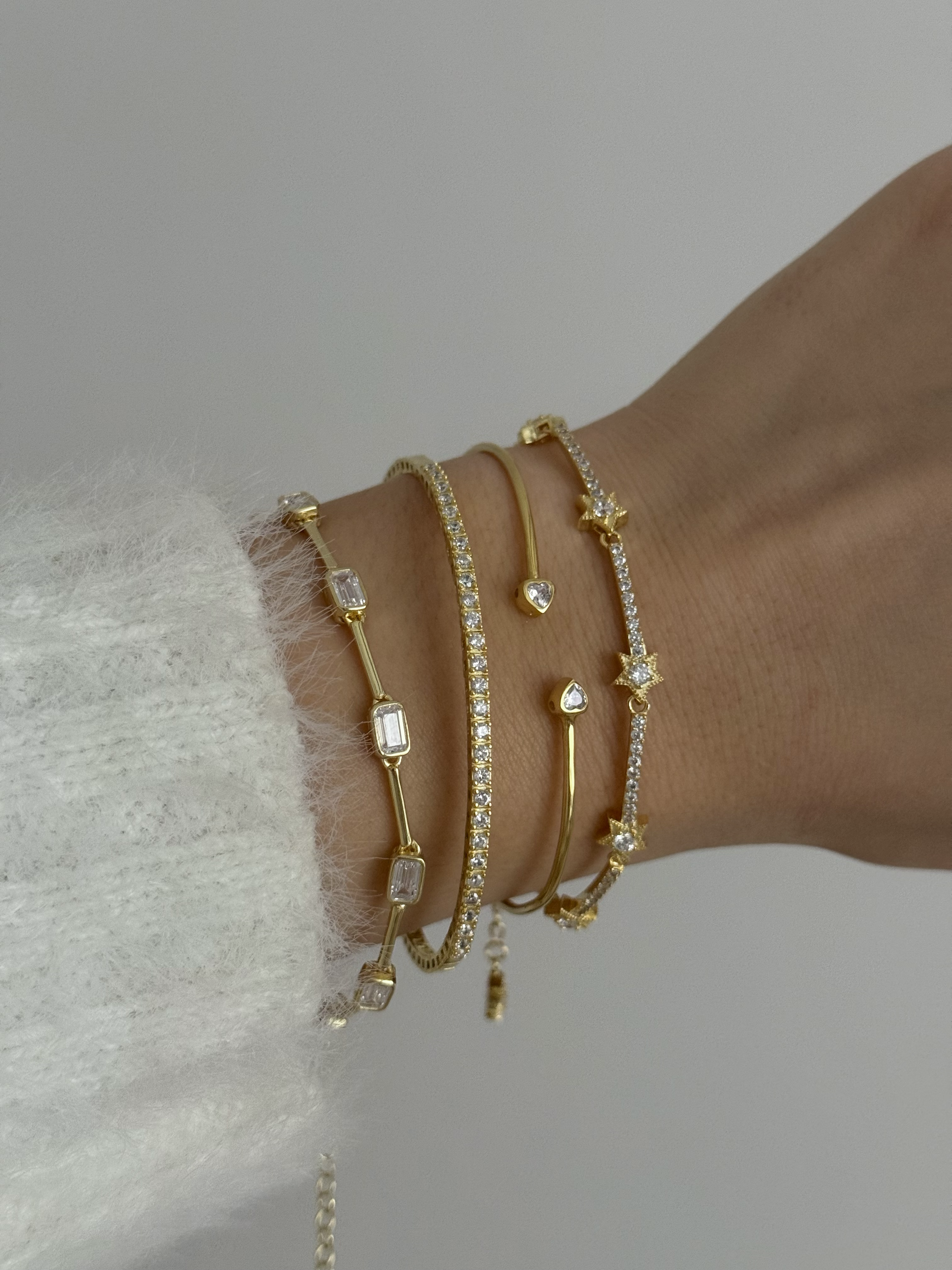 925 Gümüş | Yıldız Yuvası Bileklik