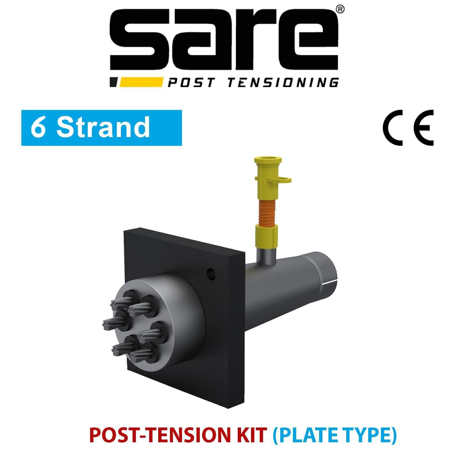 6 Strand 855 kN Plate Type Post Tension Set