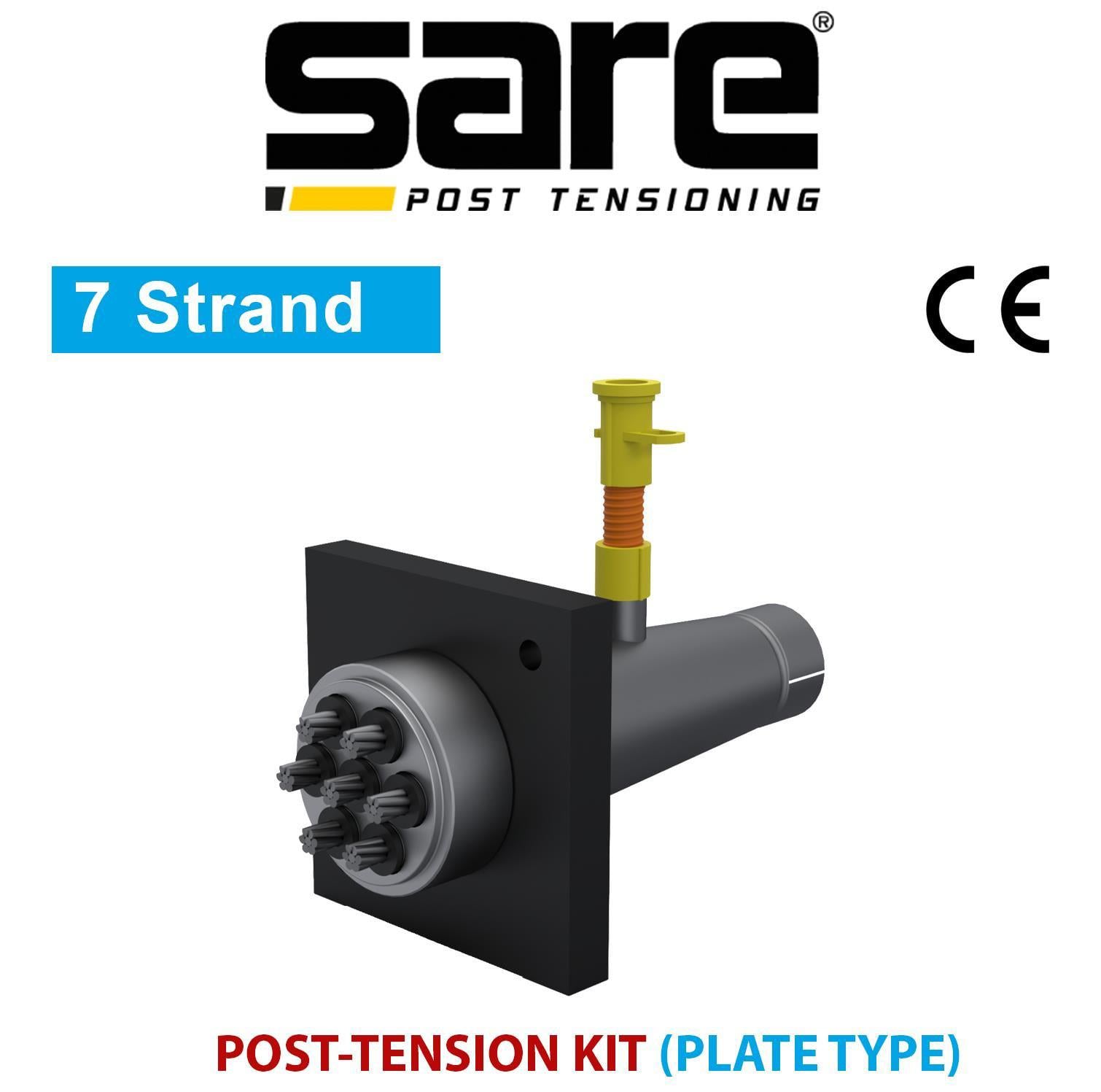 7 Strand 855 kN Plate Type Post Tension Set