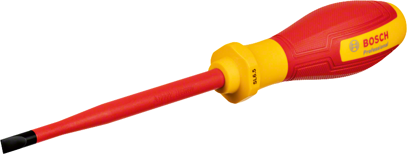 BOSCH Profesyonel İzoleli 1000 Volt 6.5 x 125 mm Düz Tornavida (1600A02NC4)