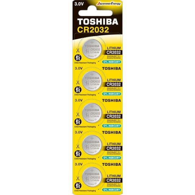 Toshiba CR2032 5'li Lityum Düğme Pil