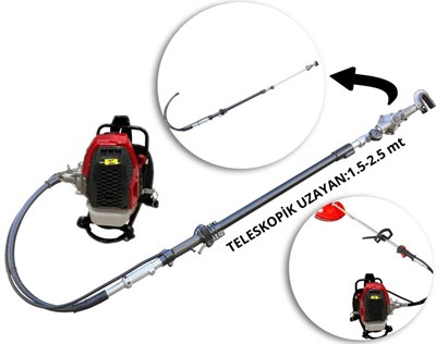 Baseh Teleskopik Şanzımanlı Garden Pro 520D Motorlu Zeytin Hasat Makinası
