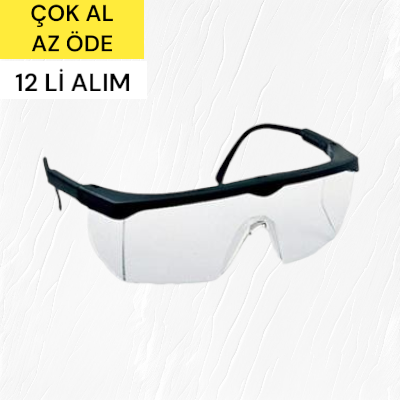 Essafe Koruyucu Gözlük Antifog (Buğlanmaz) 12'li Paket