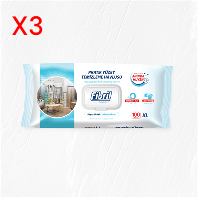 Fibril Yüzey Temizleme Sabun Kokulu 100'lüx3 adet