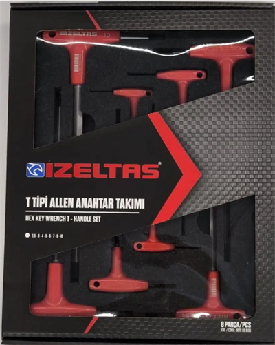 İzeltaş 4909 T Tipi Torx Allen Anahtar Takımı - 8 Parça