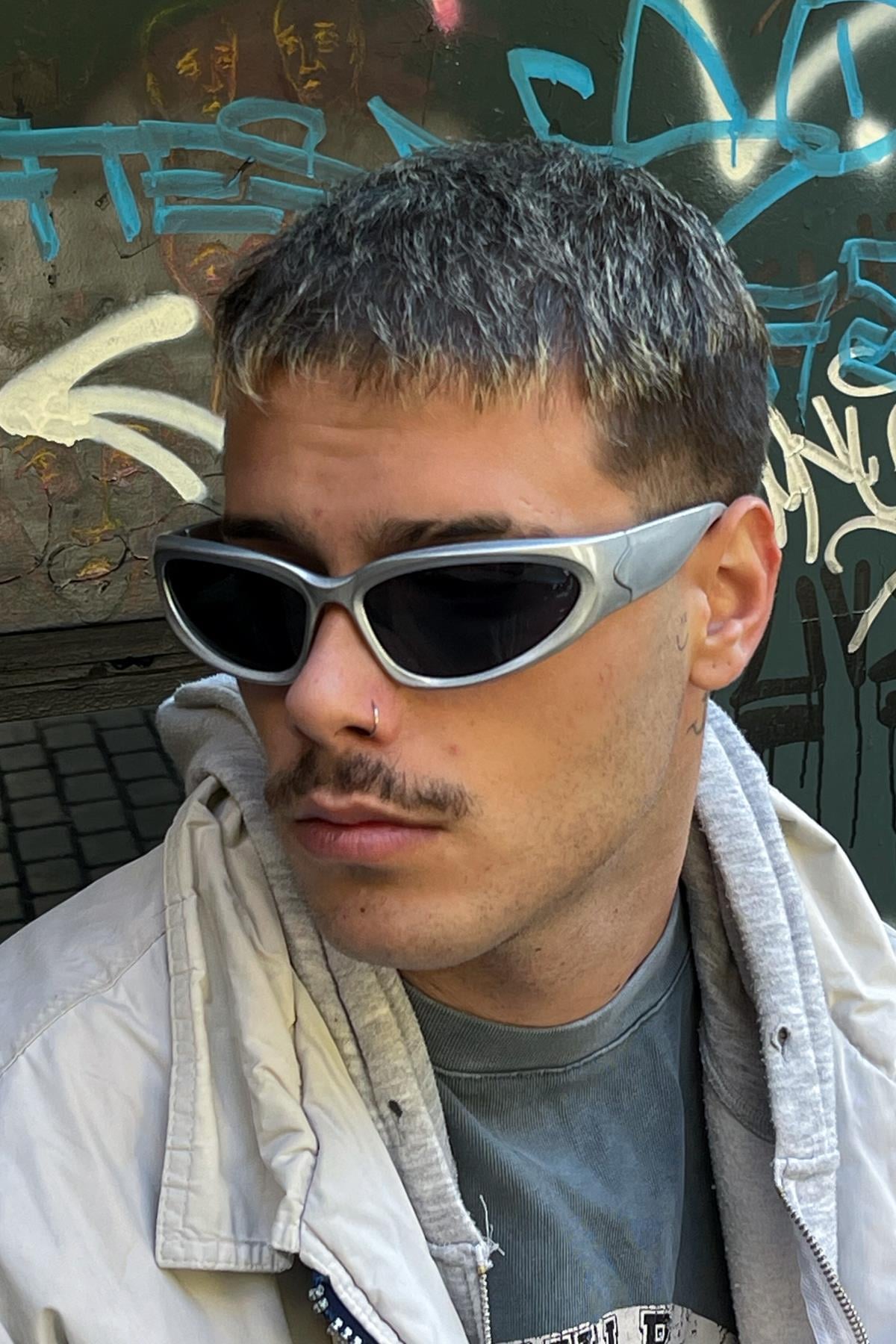 Alien Erkek Rave Güneş Gözlüğü Gri-Siyah