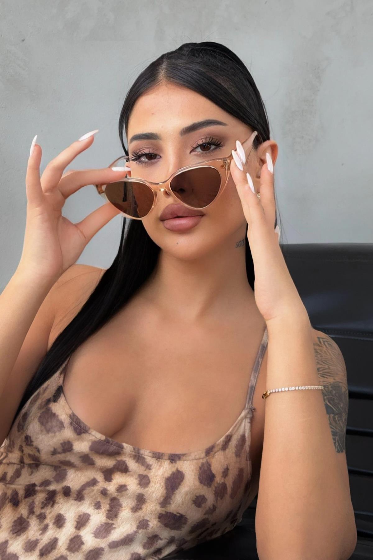 Cieco Kadın Cat-Eye Güneş Gözlüğü Nude