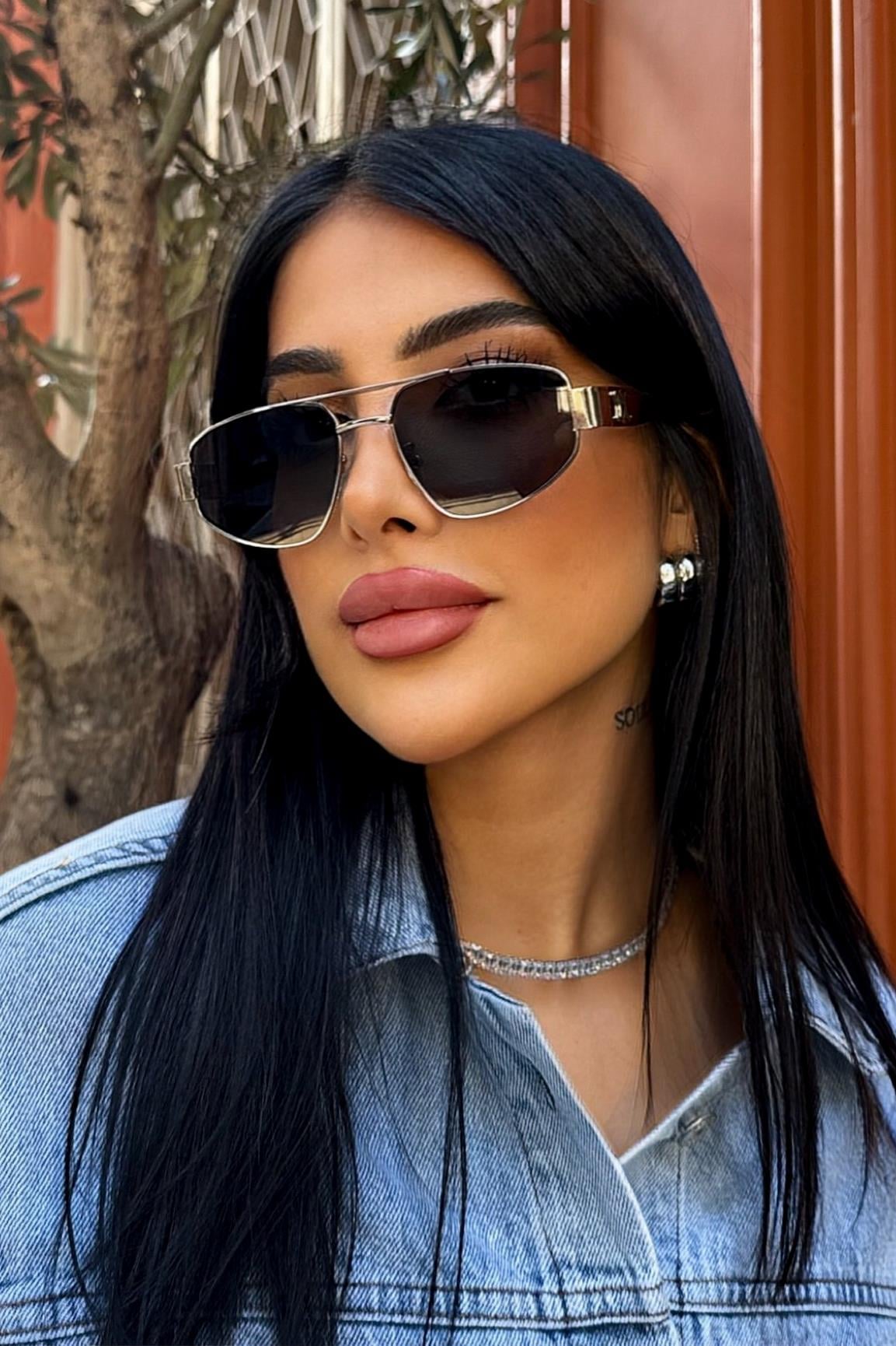 Favor Kadın Güneş Gözlüğü Silver-Siyah
