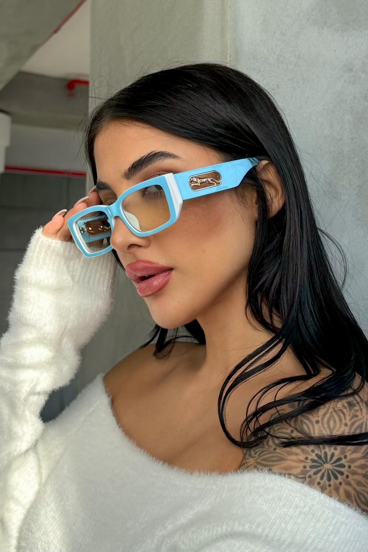 Joenzi Kadın Blue Block Gözlük Mavi