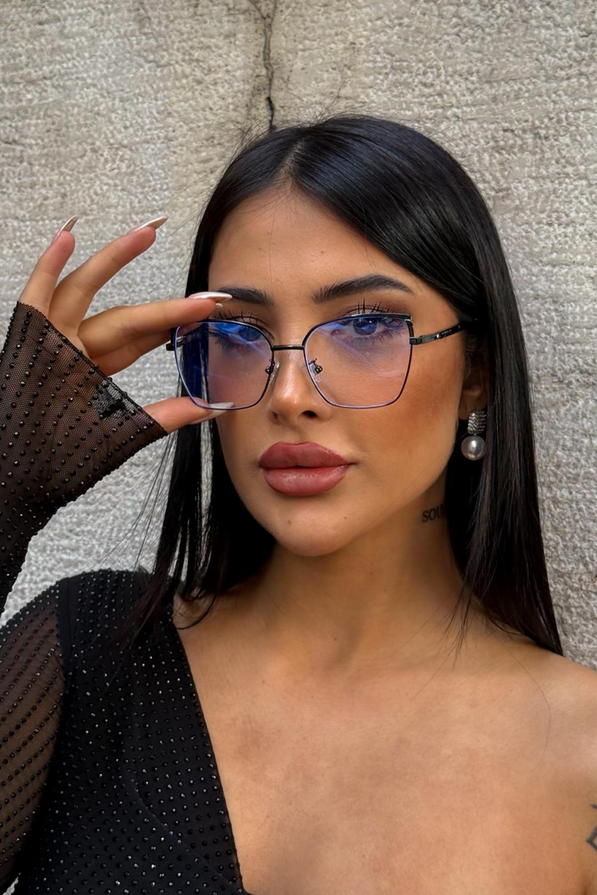 Lela Kadın Blue Block Gözlük Siyah