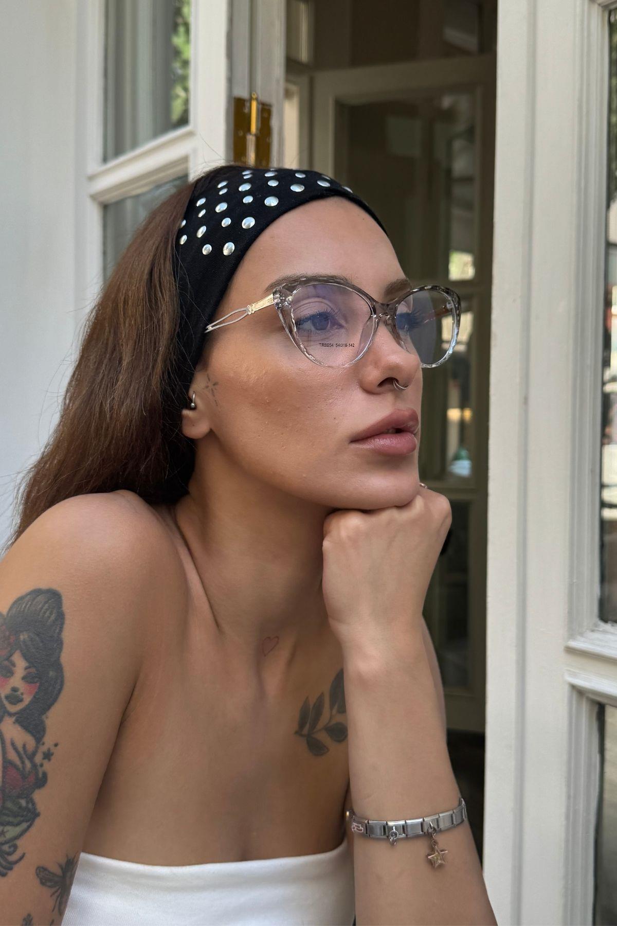 Miralya Kadın Blue Block Gözlük Şeffaf Gri