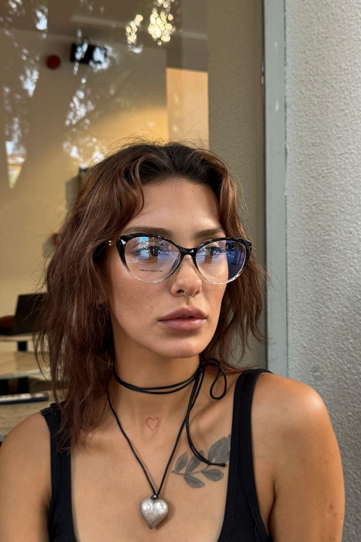 Miralya Kadın Blue Block Gözlük Şeffaf Siyah