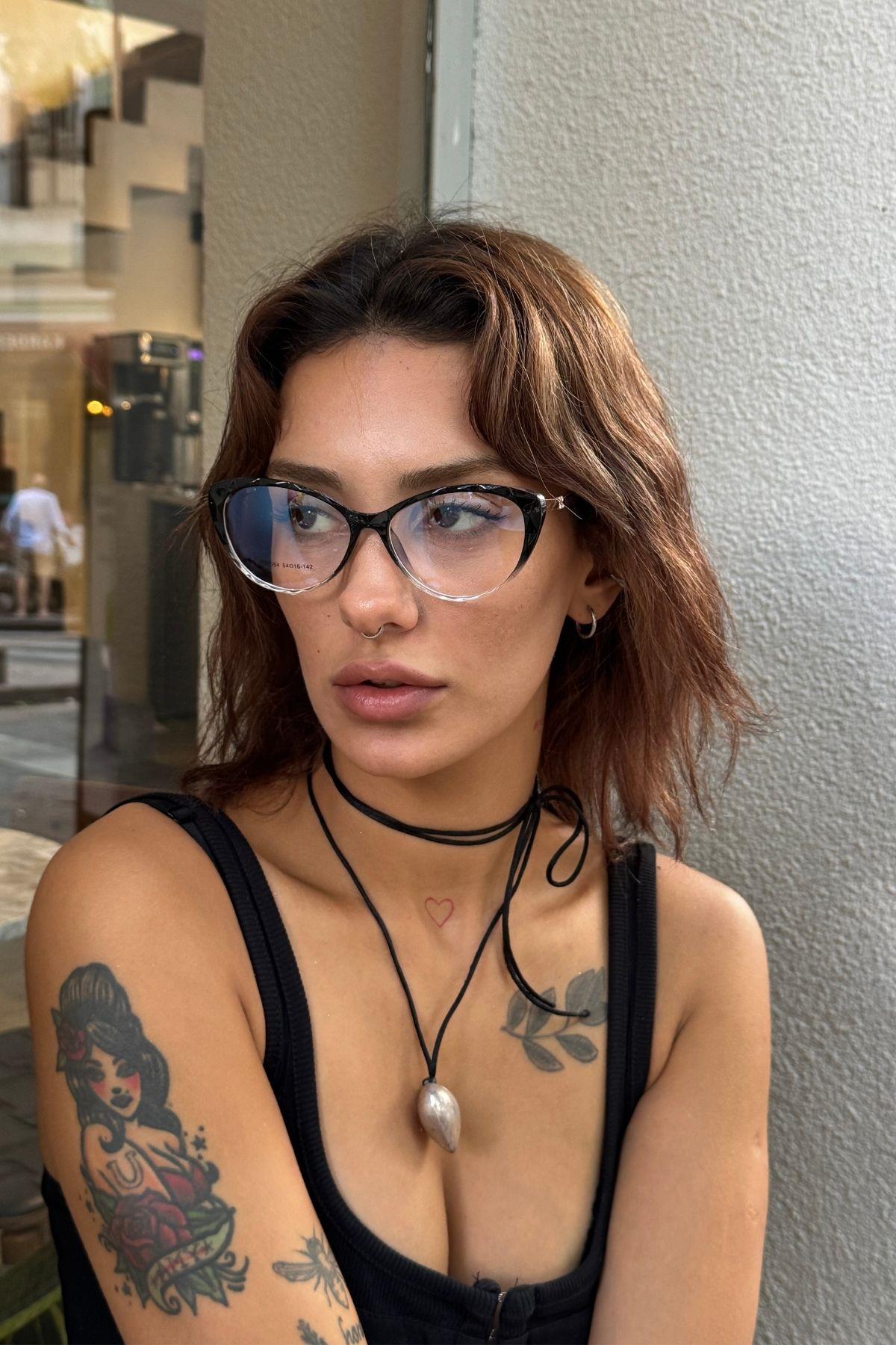 Miralya Kadın Blue Block Gözlük Şeffaf Siyah