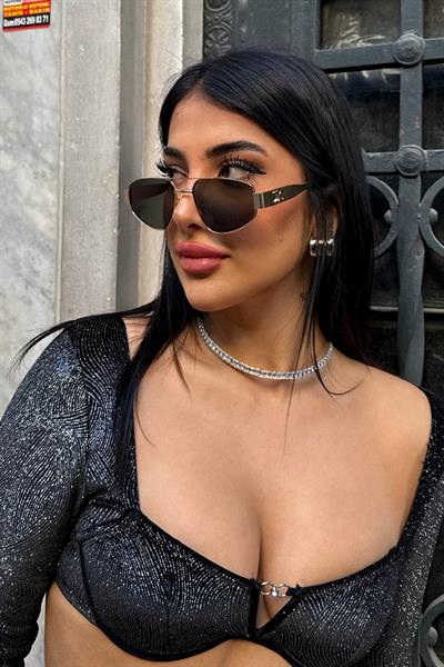 Favor Kadın Güneş Gözlüğü Gold-Yeşil