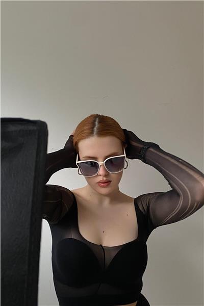 Jasmin Kadın Cat-Eye Güneş Gözlüğü Krem