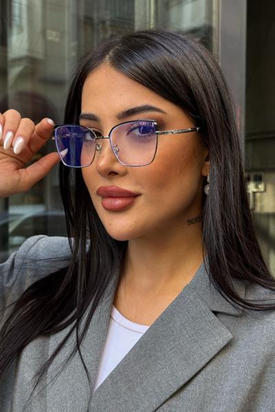 Lela Kadın Blue Block Gözlük Gold-Siyah