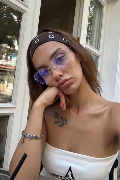 Lela Kadın Blue Block Gözlük Leopar
