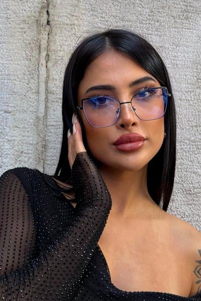 Lela Kadın Blue Block Gözlük Siyah
