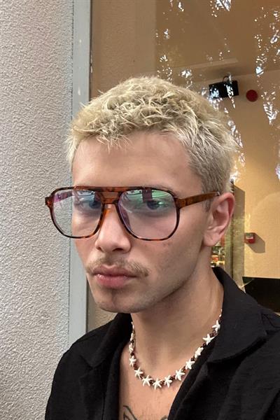 Tommy Erkek Blue Block Gözlük Leopar