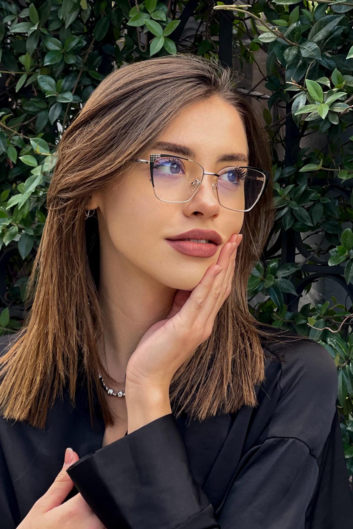 Lou Kadın Blue Block Gözlük Silver-Siyah