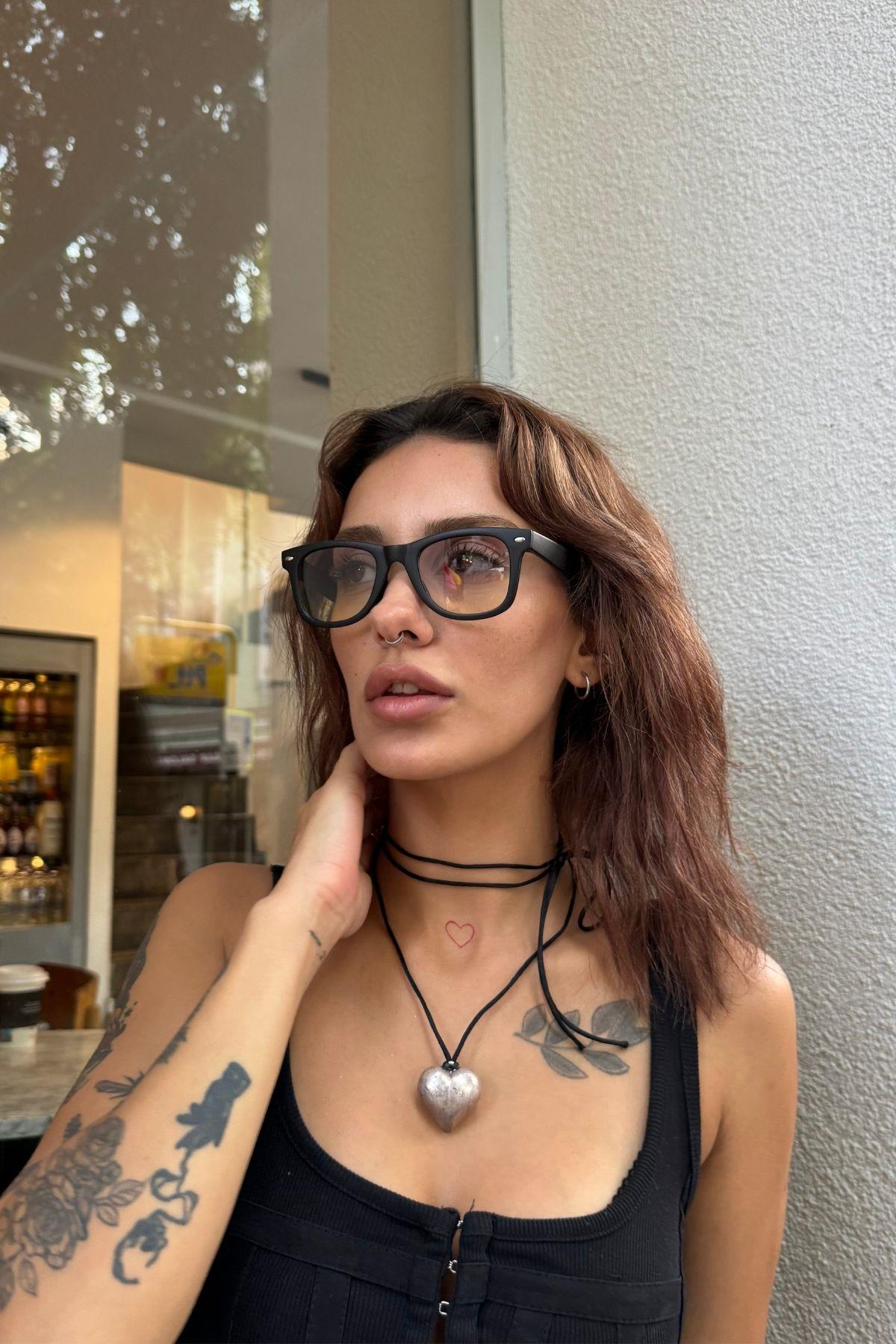 Nero Kadın Güneş Gözlüğü Mat Siyah-Degrade