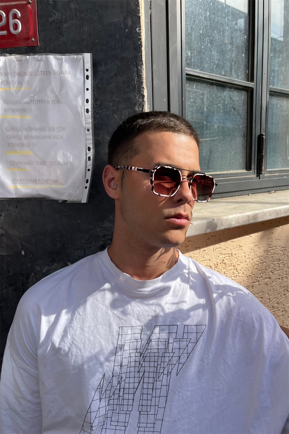 Serre Erkek Güneş Gözlüğü Benek-Kahve - falaneyewear.com