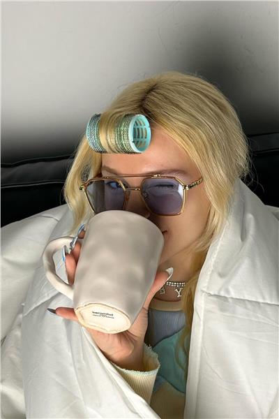Serre Kadın Güneş Gözlüğü Nude-Mavi - falaneyewear.com