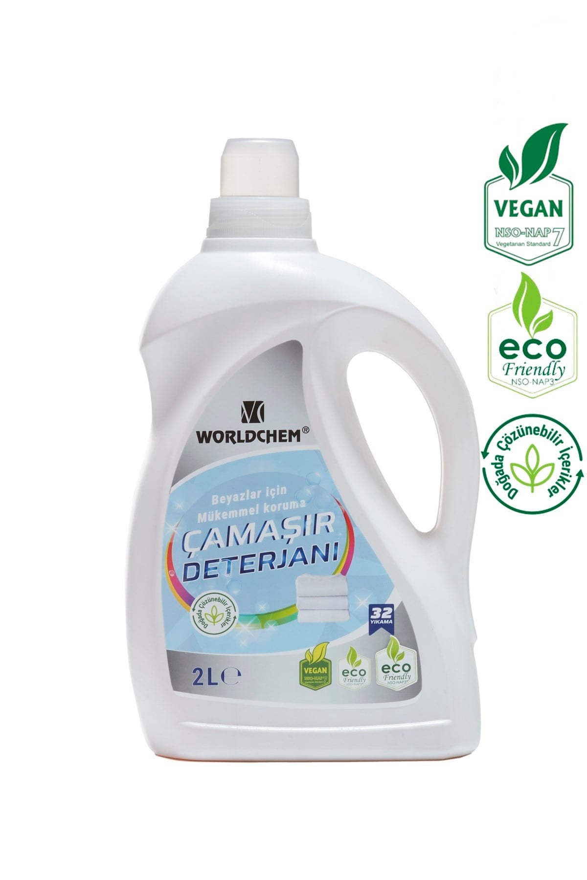 Herbal liquid laundry detergent concentrated for whites 2 lt