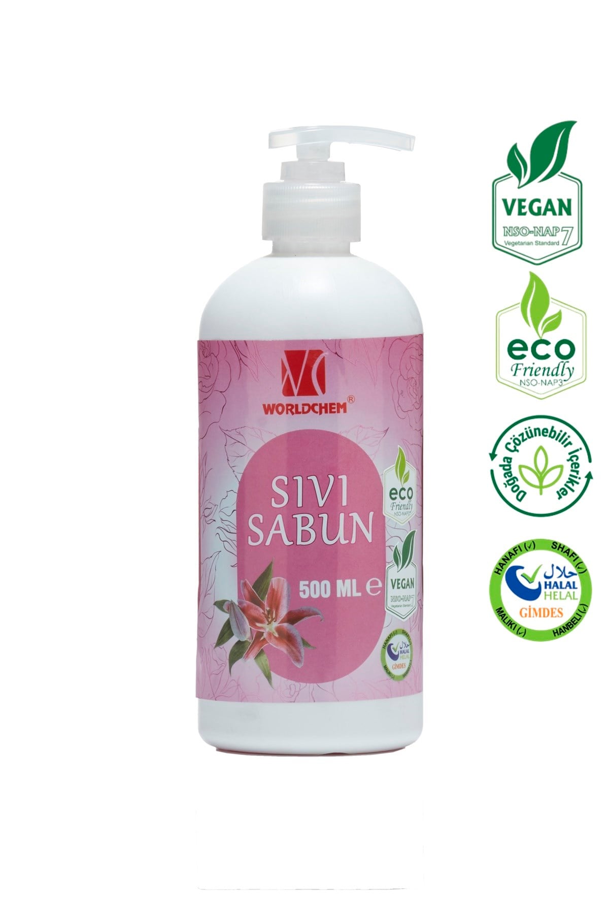 Halal Certified Liquid Soap Vegan and Eco-Friendly 500 ml