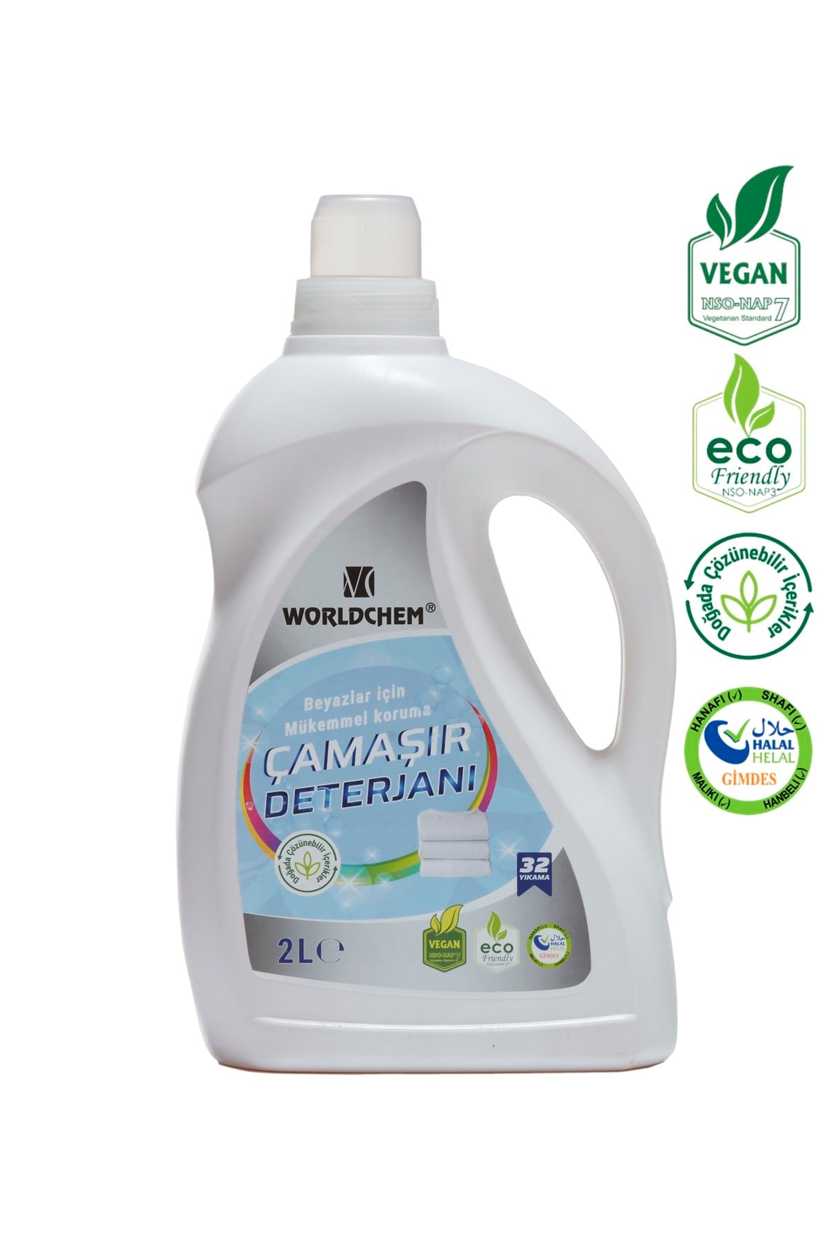 Herbal Liquid Laundry Detergent Concentrated for Whites 2 Lt Halal Certified