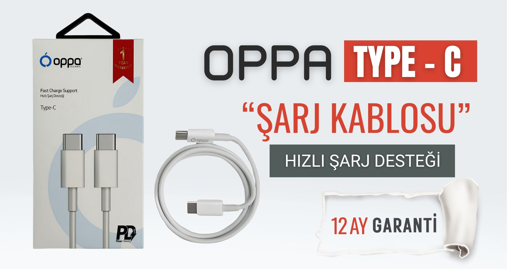 Oppa Type-C to Type-C-C 3A Kablo