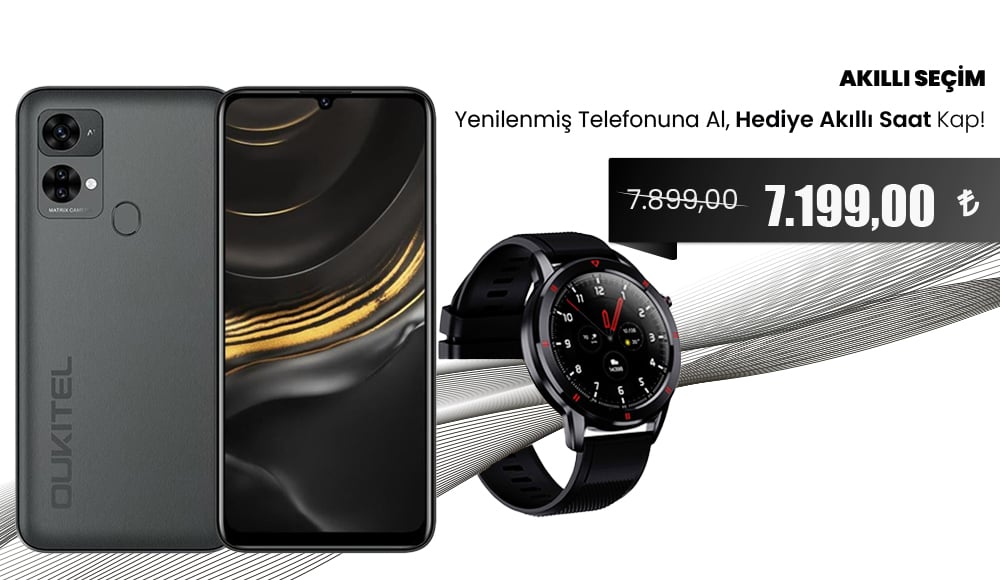 Oukıtel C33  + Case 4U C1 Akıllı Saat İkili Fırsat!