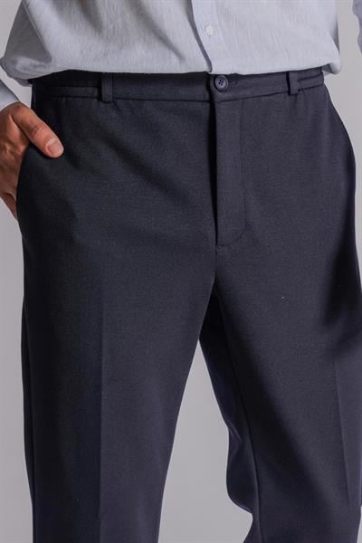 Beli Yarım Lastikli Chino Slim Fit Crop Pantolon Lacivert