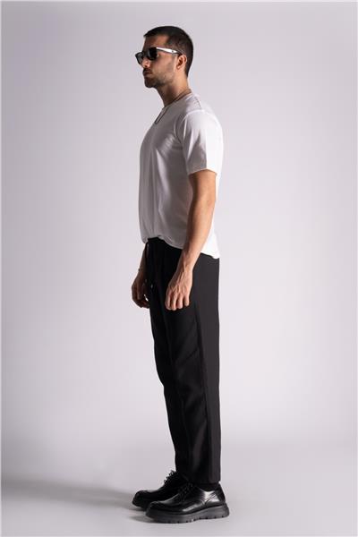 Slim Fit Jogger Bel Pantolon  Siyah