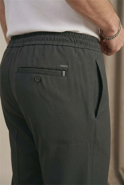 Erkek Antrasit Slim Fit Lastikli Bel Bağcıklı  Jogger Pantolon